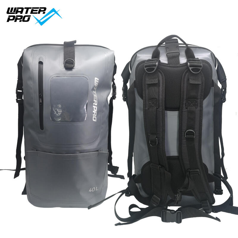 Printed Waterproof Diving Gear Bag 40L - White