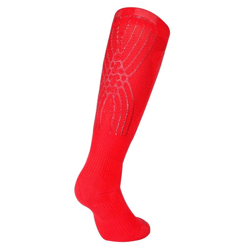 Calze Crossfit adulti protezioni tibia silicone e spugna Kinesiotaping rosso