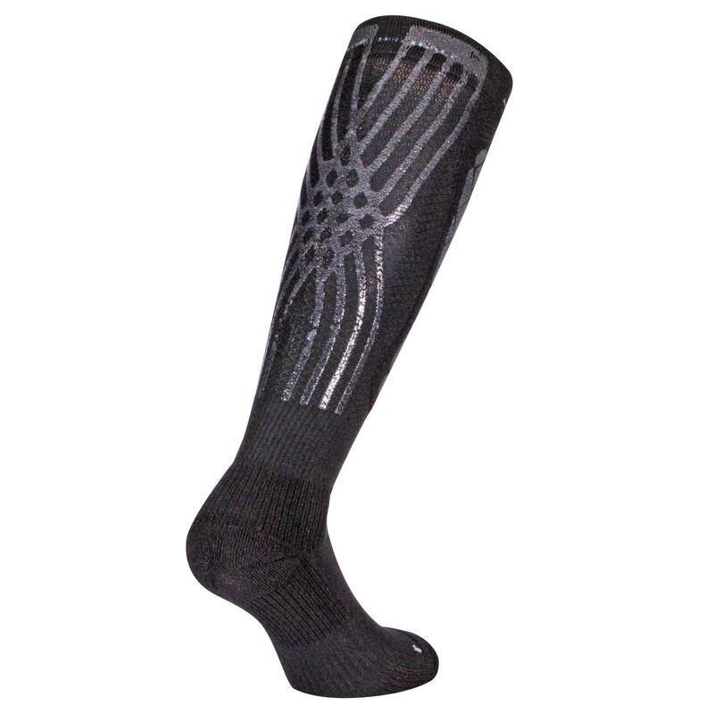 Chaussettes Crossfit adulte protège-tibias silicone éponge Kinesiotaping noir