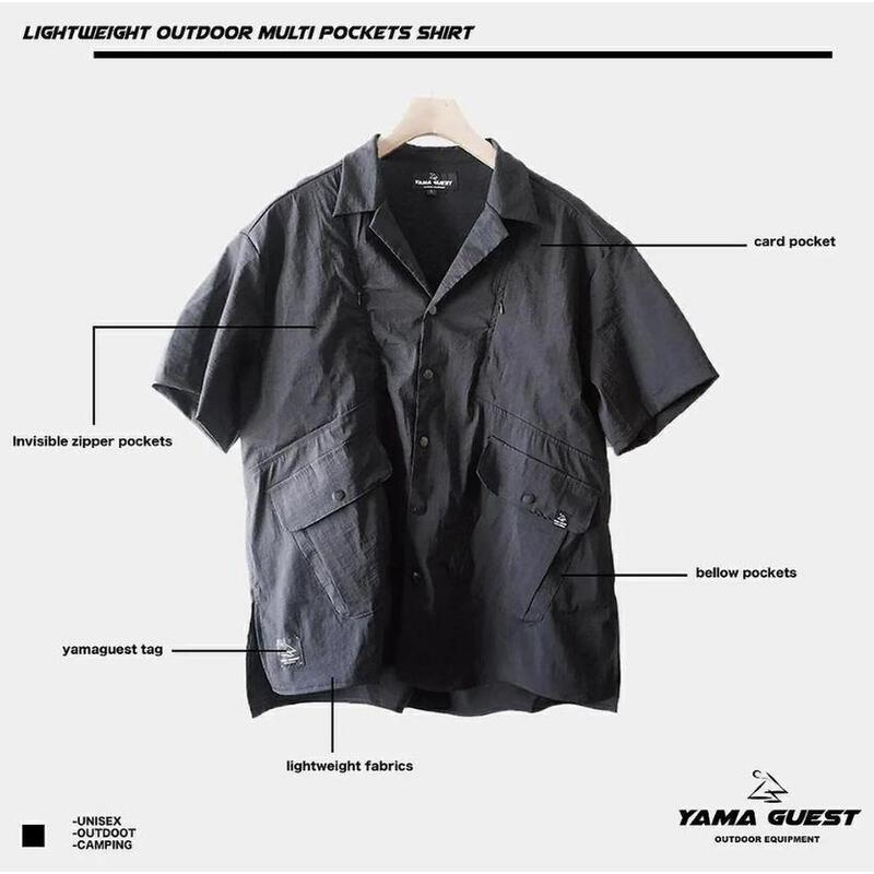 TP07 Outdoor Lightweight Packable Shirt - Black