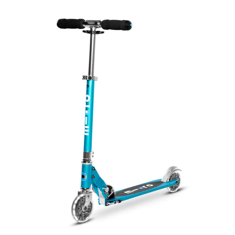 PATINETE JUVENIL MICRO SPRITE LED NEGRO DE 2 RUEDAS PLEGABLE