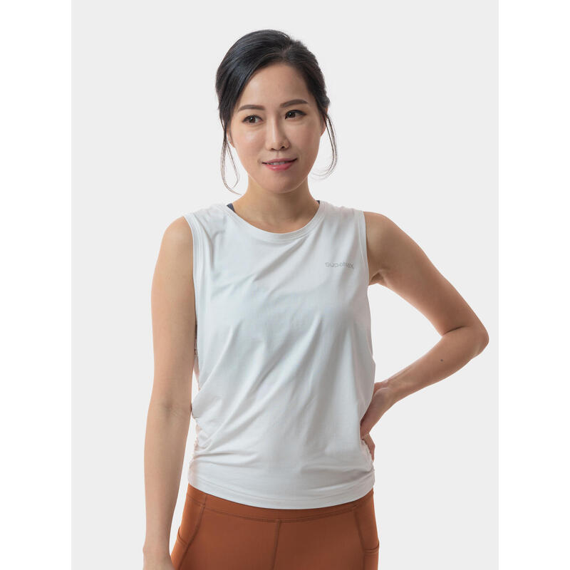 Women's Garther Tank Top - White