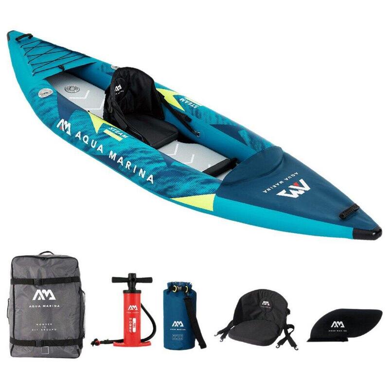 STEAM 10’3″1Person Inflatable Kayak Set - Blue