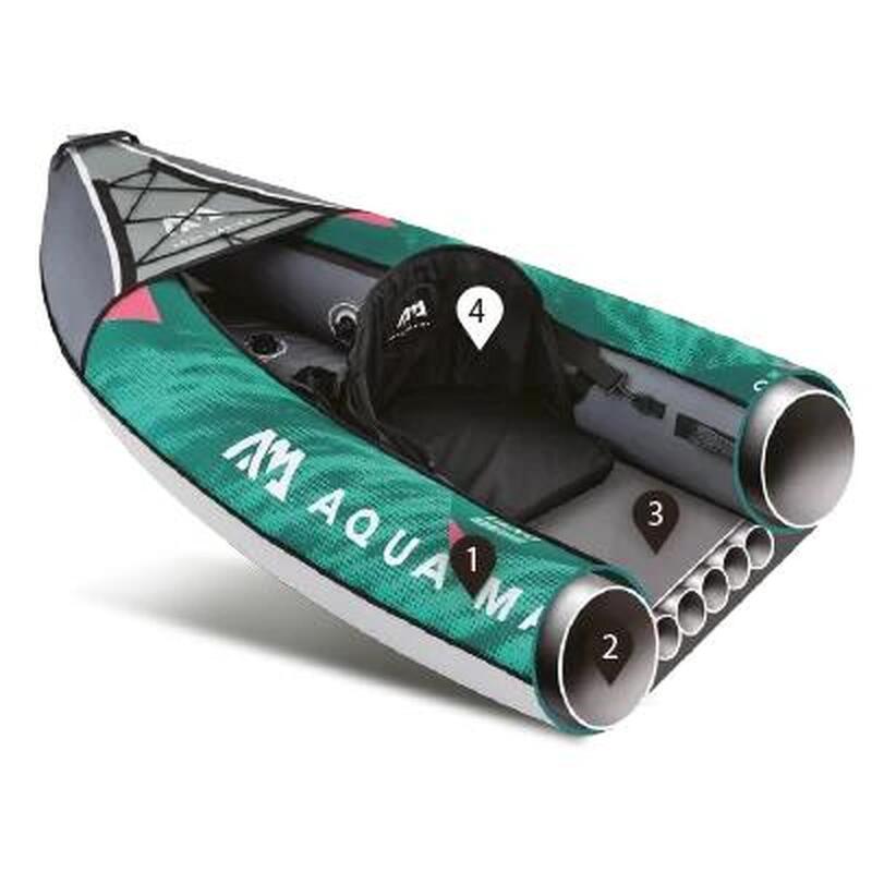 LAXO 9’4″ １Person Inflatable Kayak Set - Green