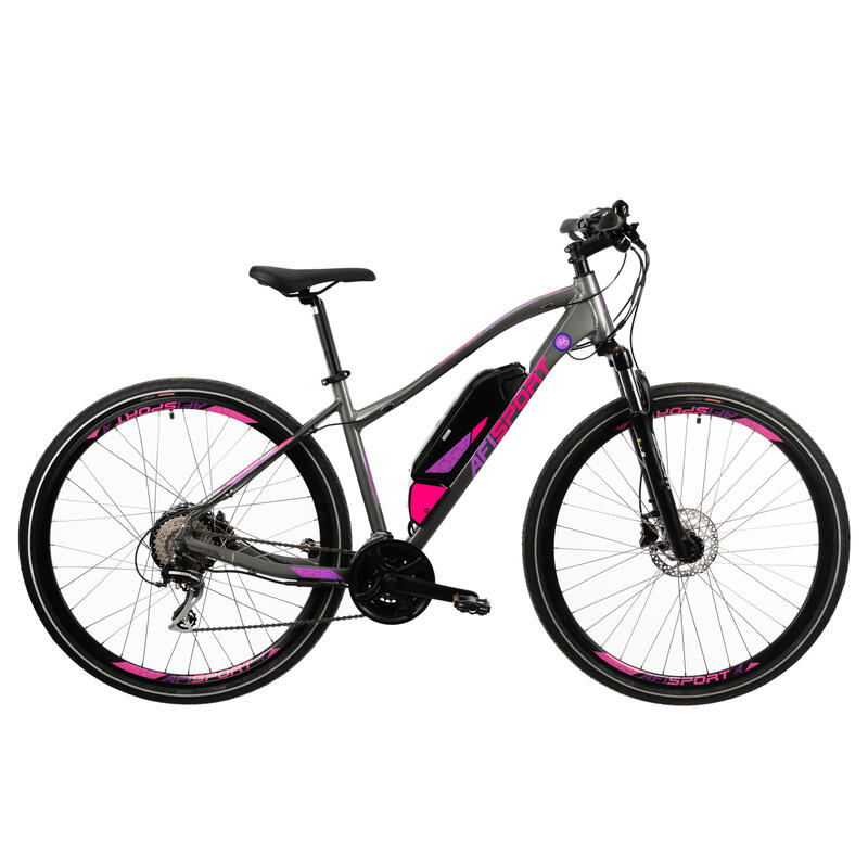 Bicicleta Electrica Afisport C17 - 28 Inch, S-M, Gri-Mov