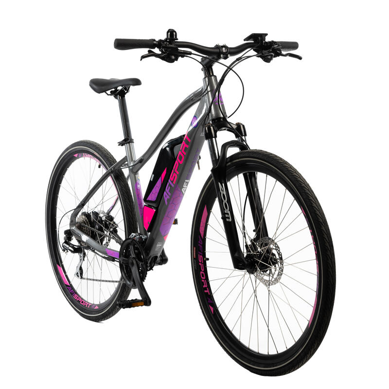 Bicicleta Electrica Afisport C17 - 28 Inch, M-L, Gri-Mov