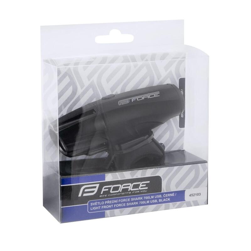 Far fata Force Shark USB 700Lm Negru