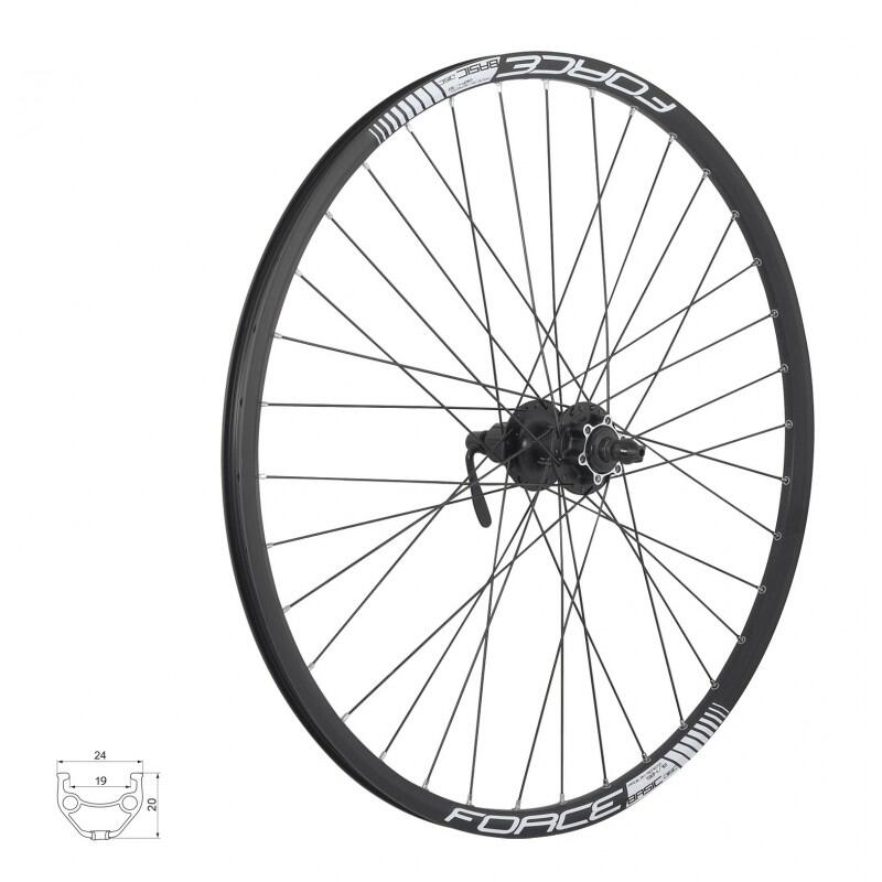 Roata spate 27.5 Force Basic Disc 584x19 neagra