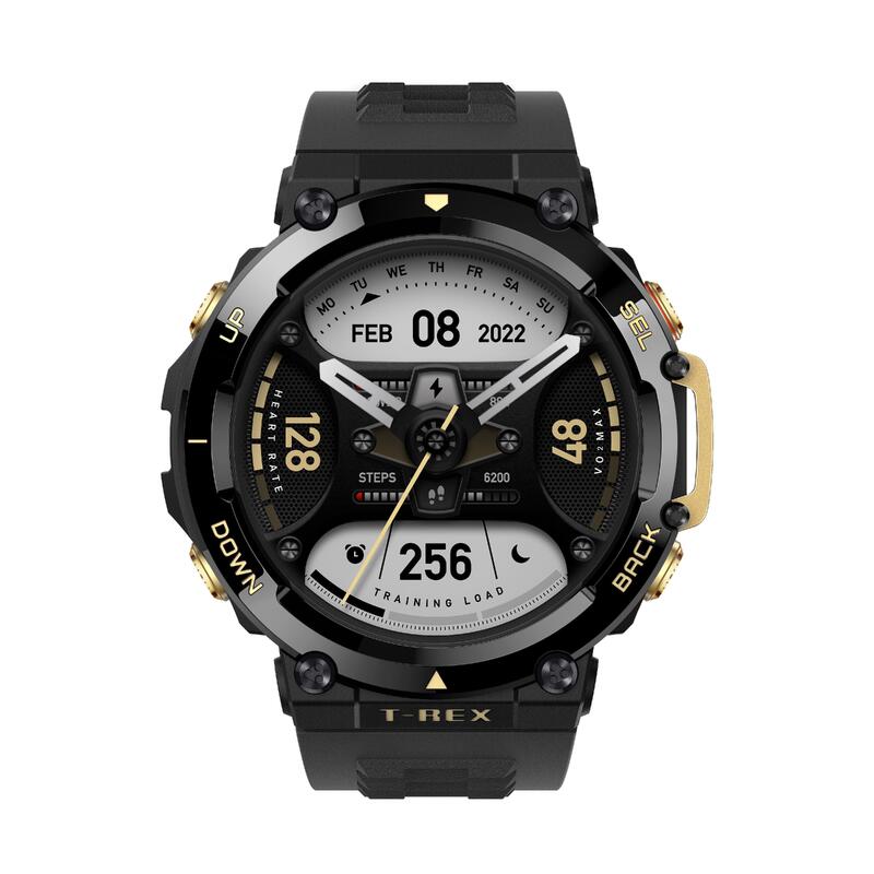 T-Rex 2 Rugged Outdoor GPS Smartwatch - Black&Gold