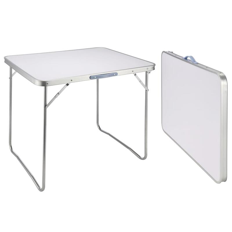 HI Table pliable de camping Blanc 80x60x69 cm