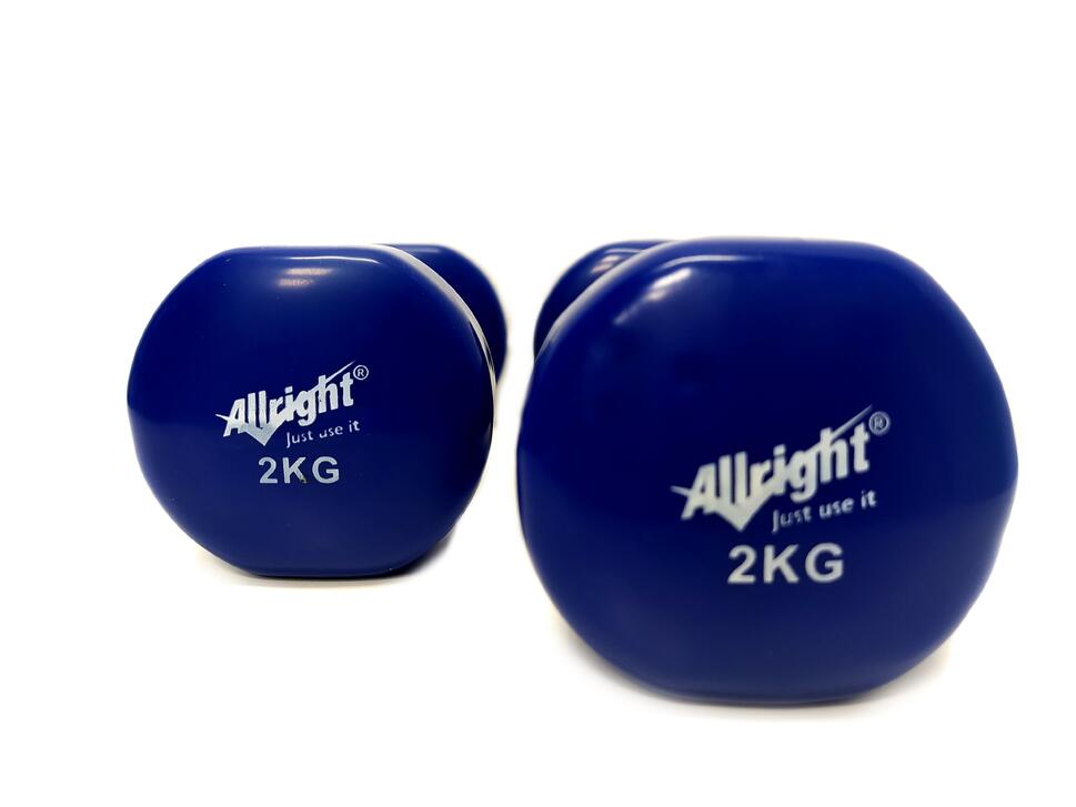 Hantle winylowe AllRight 2x2 kg granatowe