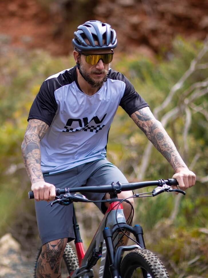Koszulka rowerowa mtb NORTHWAVE EDGE Jersey jasna szara