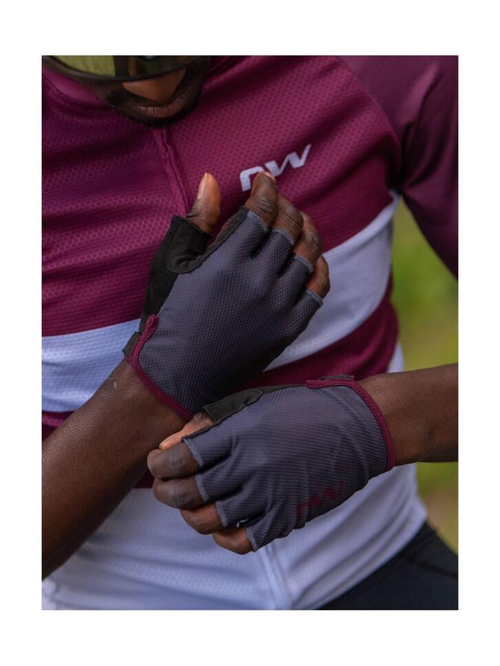 Rękawiczki rowerowe męskie NORTHWAVE ACTIVE Glove szaro fioletowe