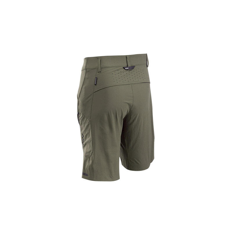 Pantaloni scurti cilism - Rockster Baggy - Green Forest