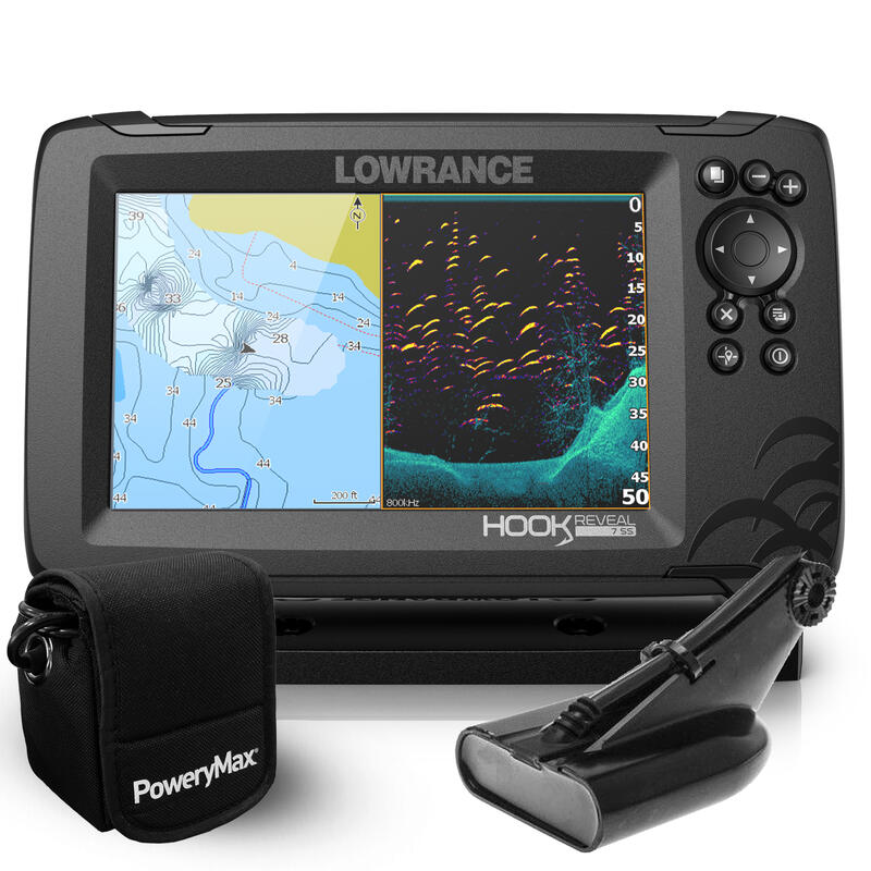Sonda Pesca Lowrance HOOK Reveal 7 PoweryMax Ready Transductor HDI 50/200.