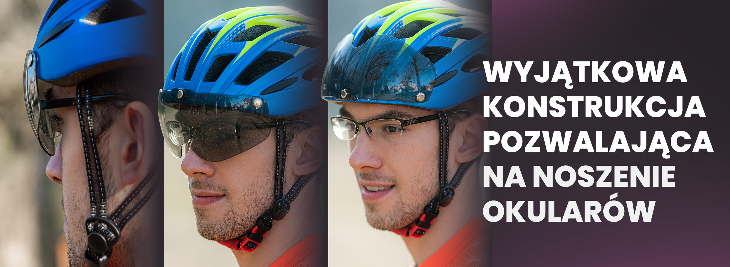 Kask rowerowy z szybą fotochromową madani HT19 5/5