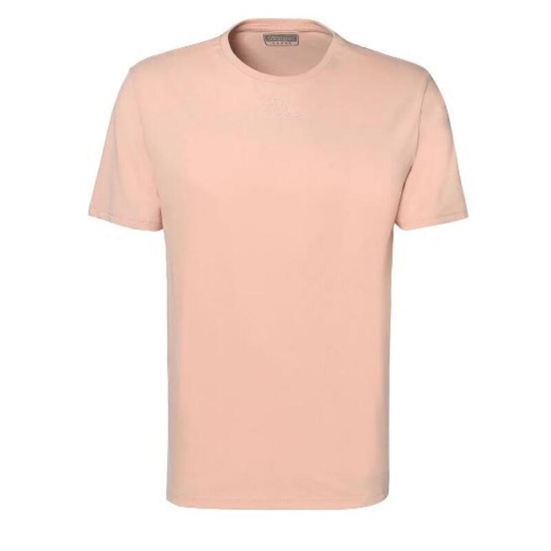 100% ALGODÓN CAMISETA ROSA HOMBRE PARA GIMNASIA Y PILATES EDSON LOGO