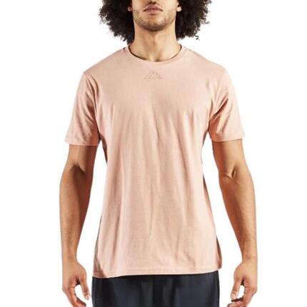 100% ALGODÓN CAMISETA ROSA HOMBRE PARA GIMNASIA Y PILATES EDSON LOGO