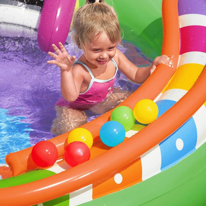 Piscina gonflabila copii, tobogan, 295x190x137 cm, Bestway Sing 'n Splash