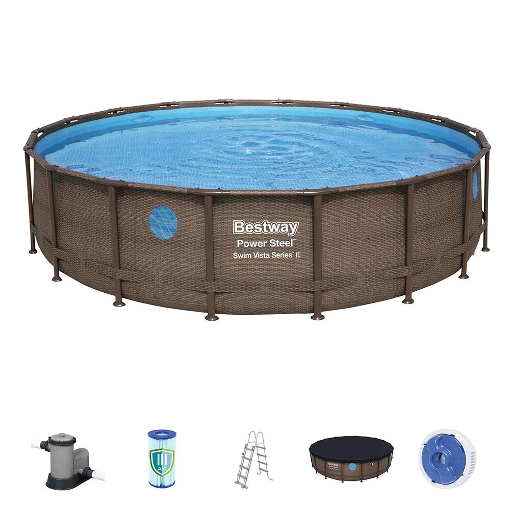 Bestway - Piscine Tubulaire Power Steel 549x122 Cm - Piscine - Marron - Taille Unique - Decathlon