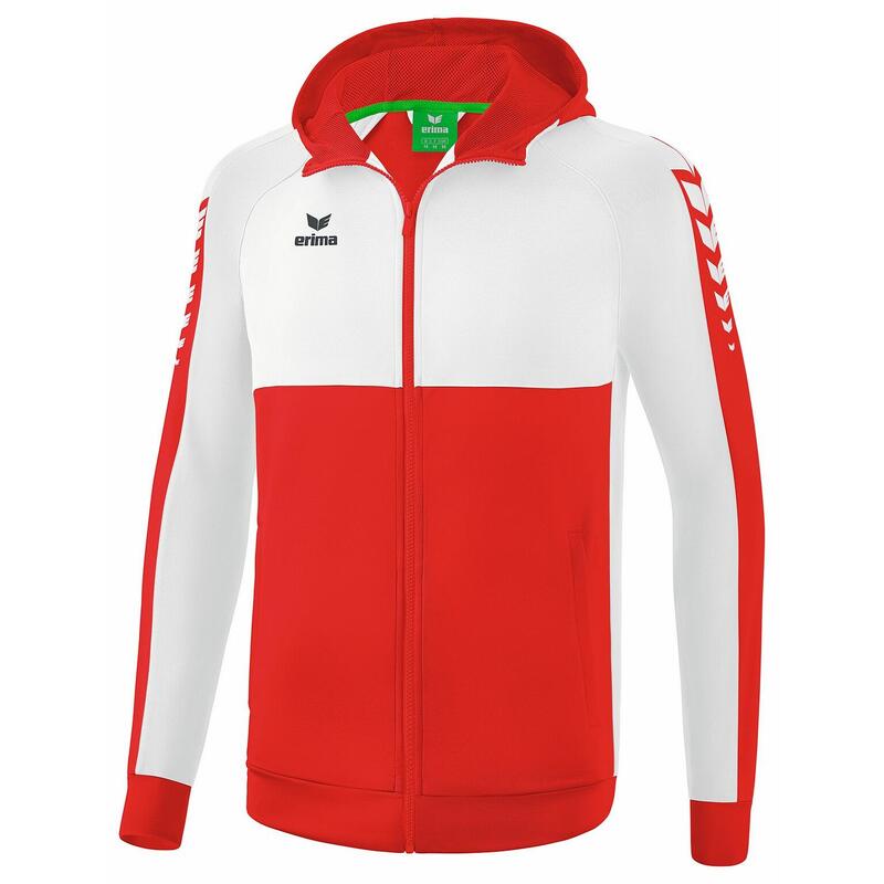 Jachetă antrenament Erima Six Wings cu glugă junior, multicolor