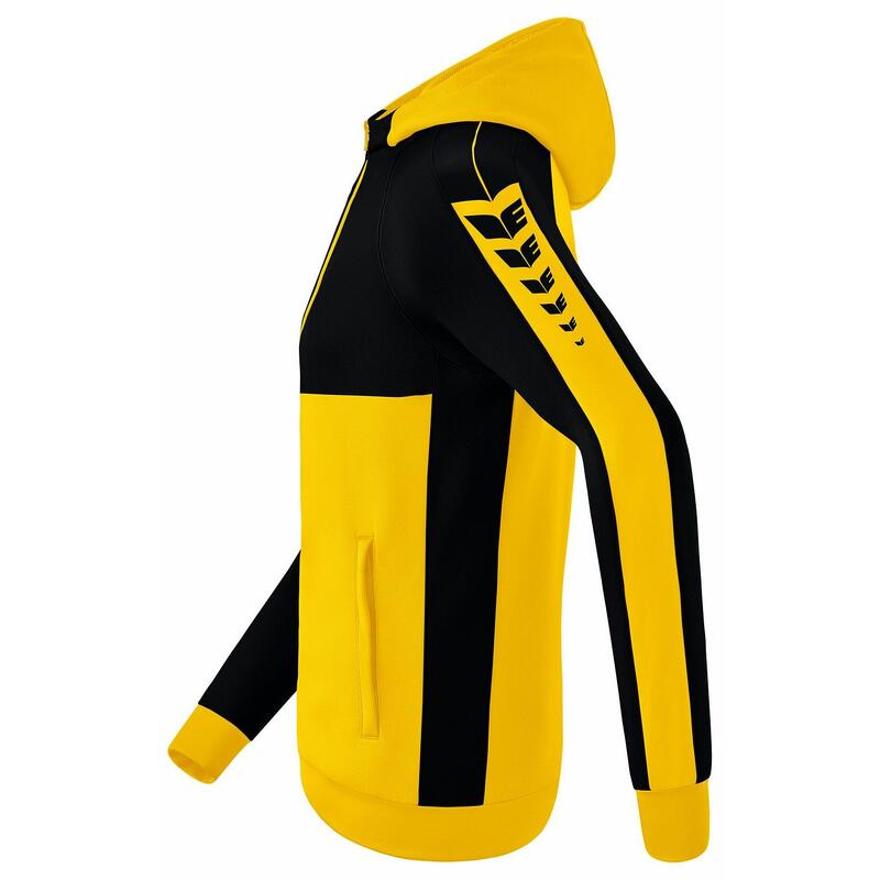 Jachetă antrenament Erima Six Wings cu glugă junior, multicolor
