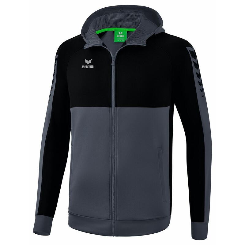 Jachetă antrenament Erima Six Wings cu glugă junior, multicolor