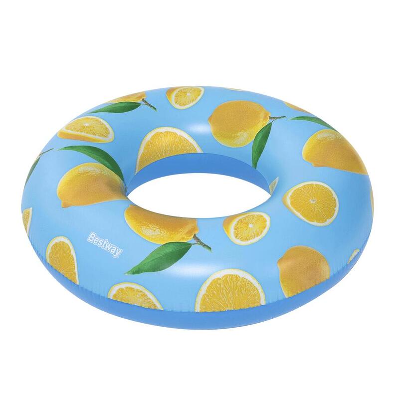 Bestway Bouée de natation donut gonflable 107 cm , anneau de natation,  matelas à Air - Rose à prix pas cher
