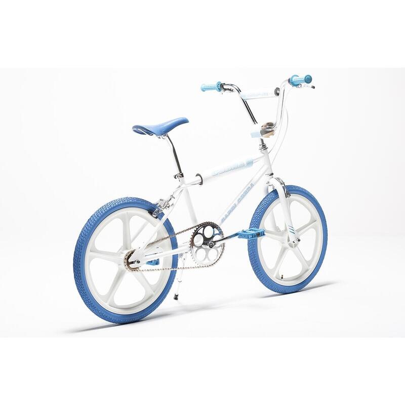 Vélo BMX rétro Capri Cobra blanc - bleu