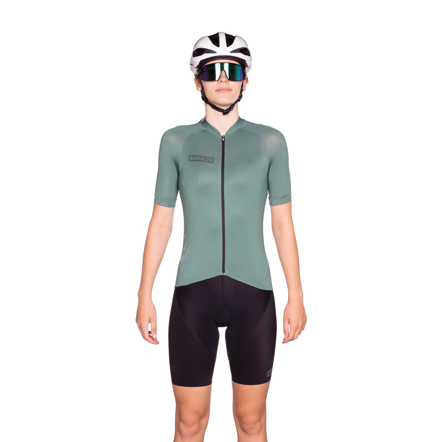Maillot Ciclismo Transpirable Mujer - Icon Metalix Verde 4/7