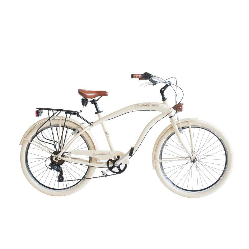 Bicicleta Cruiser 790 hombre, cuadro de aluminio, 6 vel en color negro