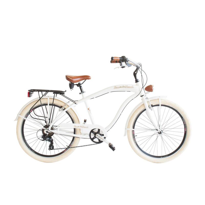 Bicicleta Cruiser 790 hombre, cuadro de aluminio, 6 vel en color negro