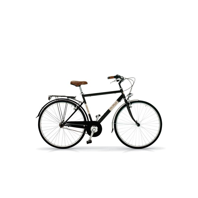 Bicicleta de paseo Via Veneto 605 para hombre, 6 velocidades en color negro