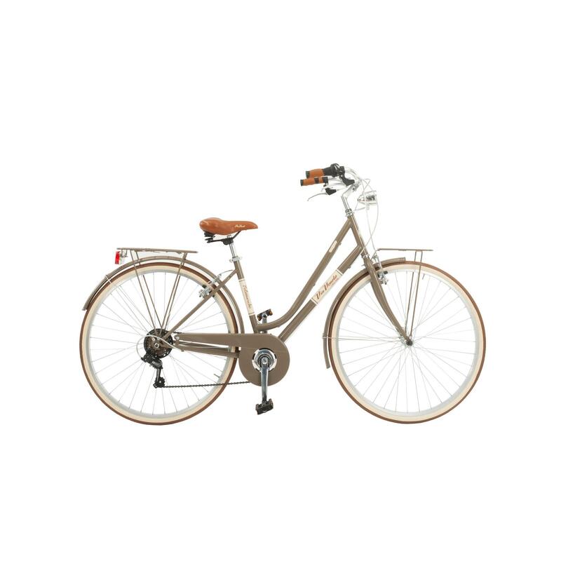 Vélo pour homme vintage Via Veneto 619, 6 vitesses, cadre en acier marron