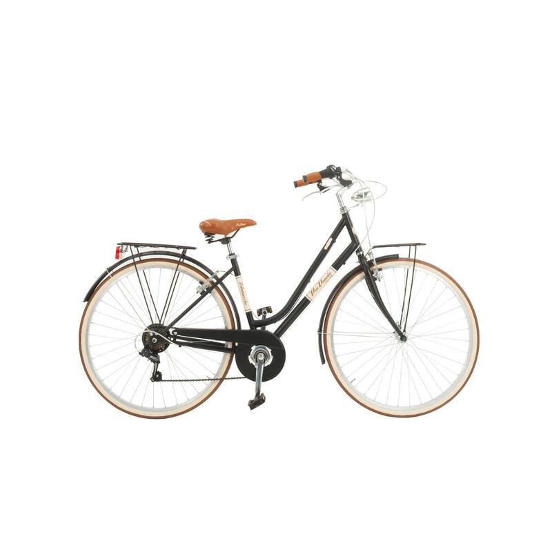 Bicicleta Via Veneto 619 vintage hombre, 6 vel, cuadro acero color negro