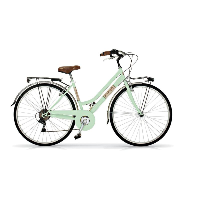Bicicleta de paseo Via Veneto 605 para mujer, 6 velocidades en color azul