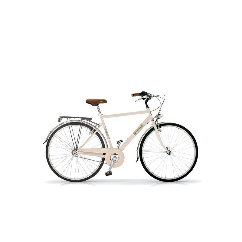 Bicicleta de paseo Via Veneto 605 para hombre, 6 velocidades en color beige