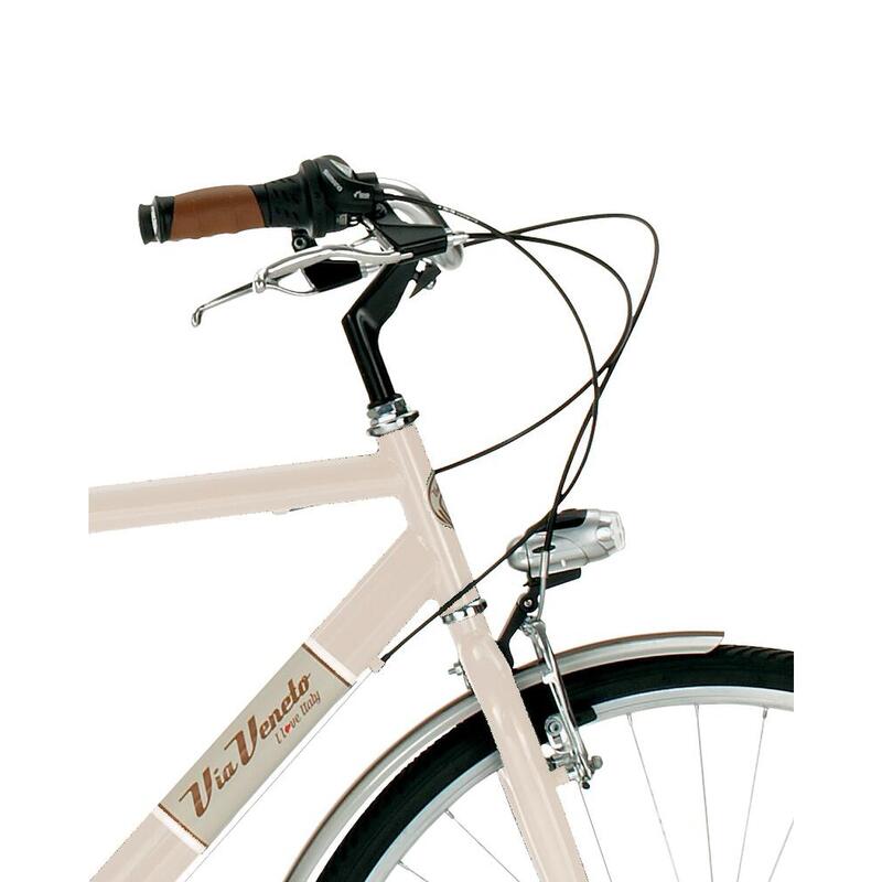 Bicicleta de paseo Via Veneto 605 para hombre, 6 velocidades en color beige