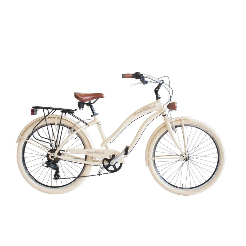 Bicicleta Cruiser 790 para mujer, cuadro de aluminio, 6 vel, color azul negro