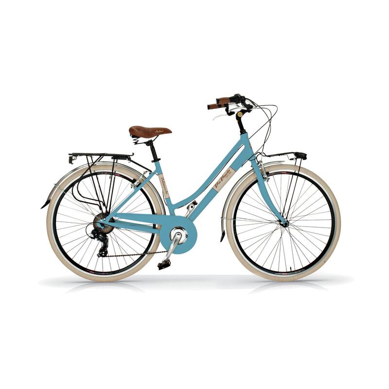 Bicicleta de paseo para mujer Via Veneto 605 aluminio, 6 velocidades color negro