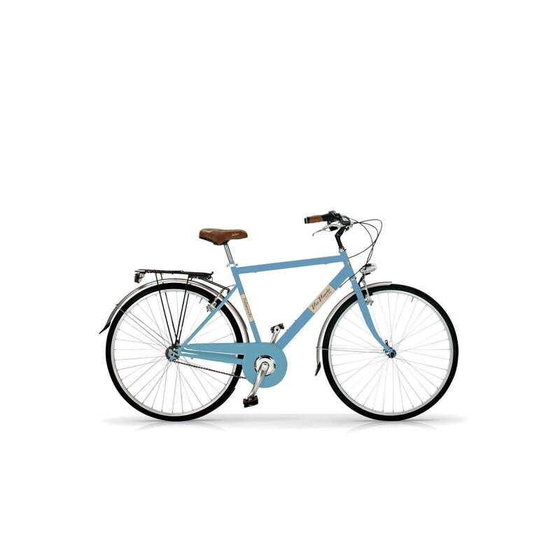 Vélo de ville pour hommes Via Veneto 605, 6 vitesses en bleu clair