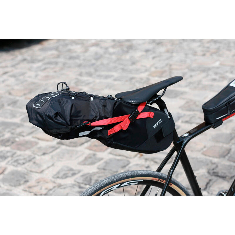 Bolsa de equitación ciclismo en pista impermeable Zefal Z Adventure R17, roja