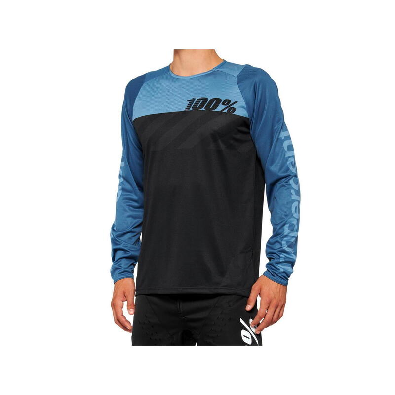 R-Core Long Sleeve Jersey - Black/Slate Blue