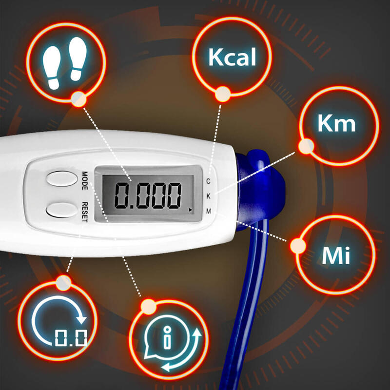 Corde à sauter DIGITAL LCD 2,7M Anti-Dérapant Ajustable compteur tours Gridinlux