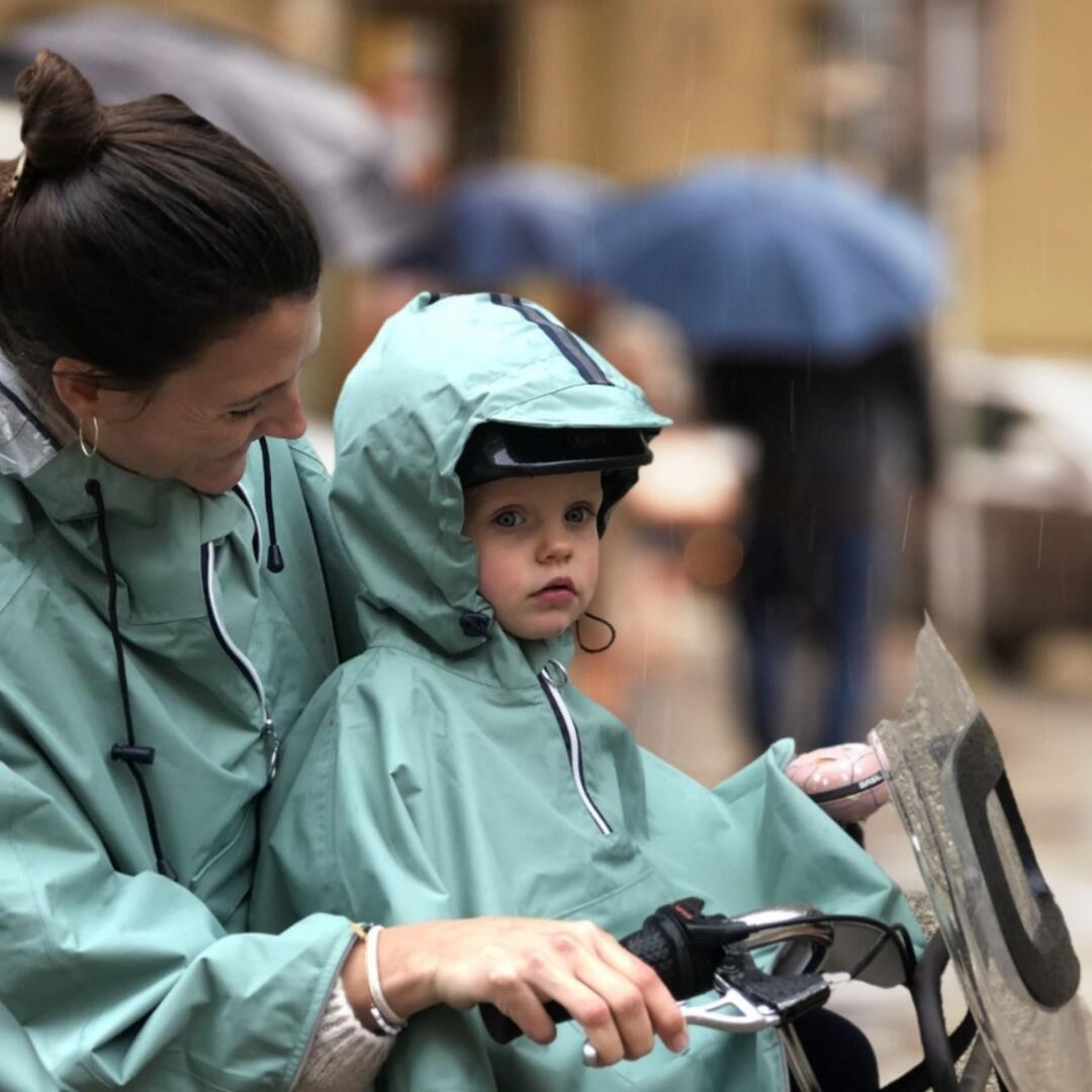Poncho de pluie enfant coresponsable imperm able mixte Cap