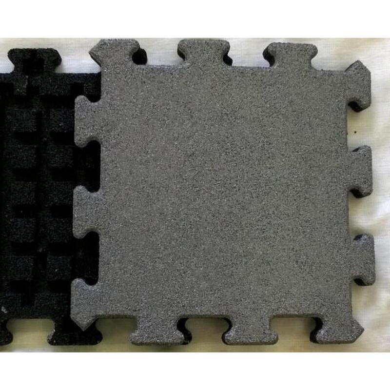 Placă neagră din cauciuc 50mm - 50x50 cm - piesă centrală sistem puzzle