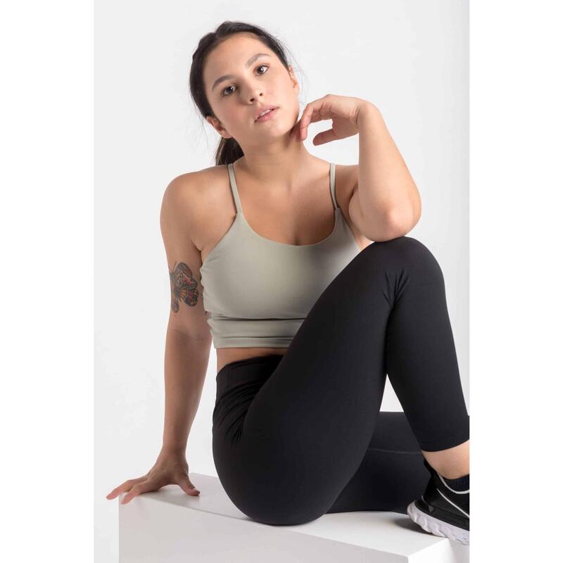 Varsity Brassière De Sport / Crop Top - Femme - Vert Pâle