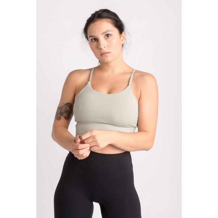 Crop-Top Sport-BH Fitness Varsity - Damen - Hellgrün | AESTHETIC WOLF