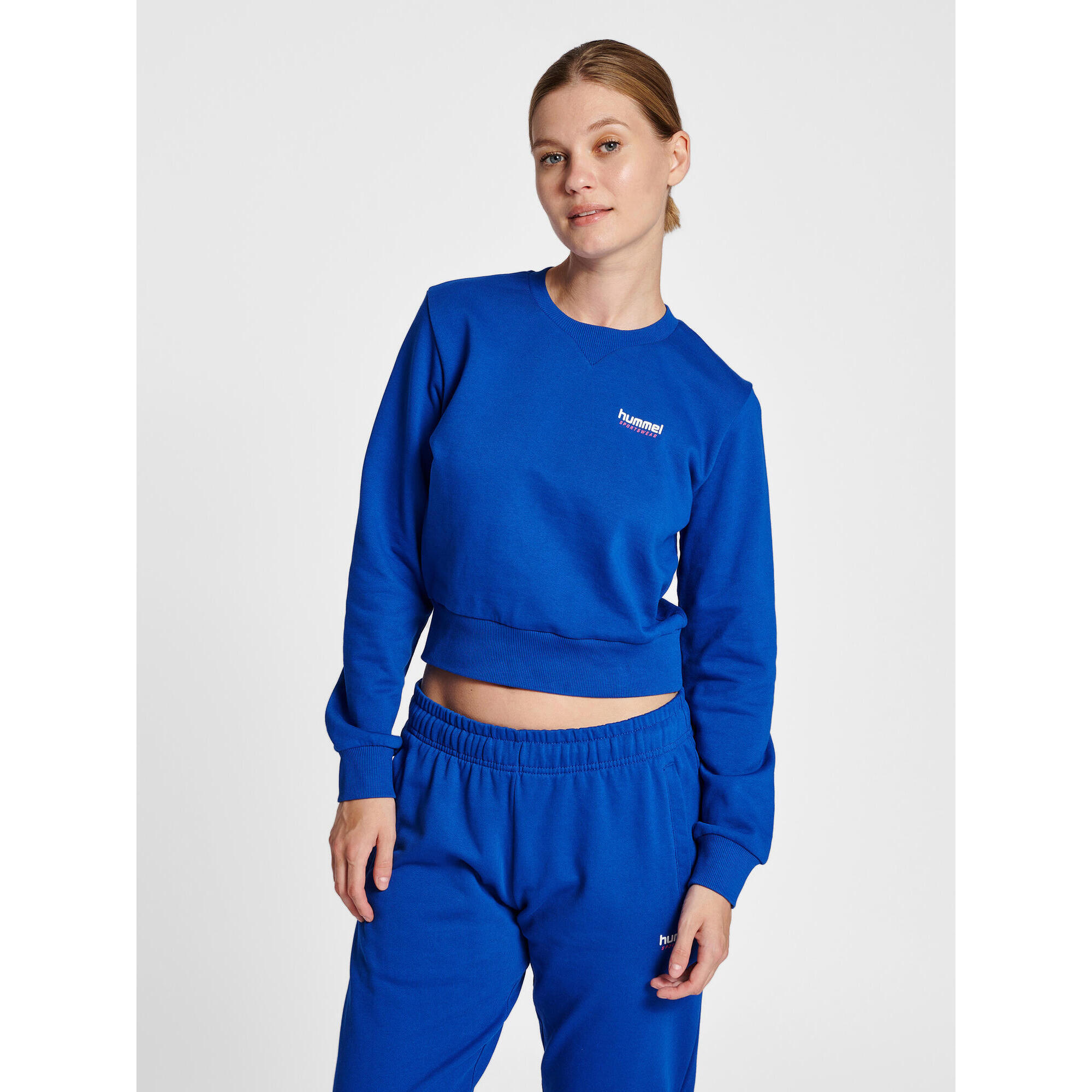 Hummel - Hmllgc Shai Short Sweatshirt Sweatshirt Femme - Sweat-shirt - Bleu - 42 M/l - Decathlon