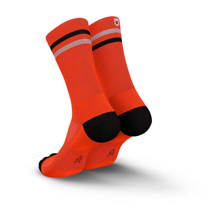 環保透氣反光高筒 High-Viz V1 運動襪 - 柑橘色